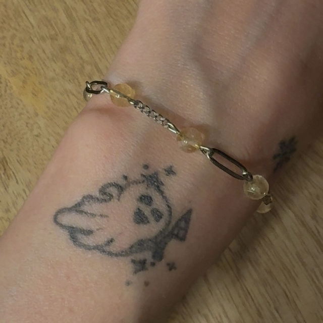 Bracelet PERSÉVÉRANCE citrine chauffé