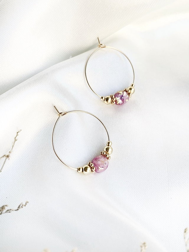 Créoles Paola | Violet et Or