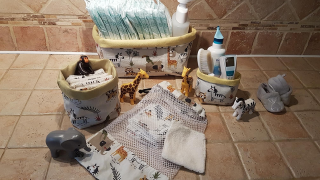 Trio paniers animaux de la jungle