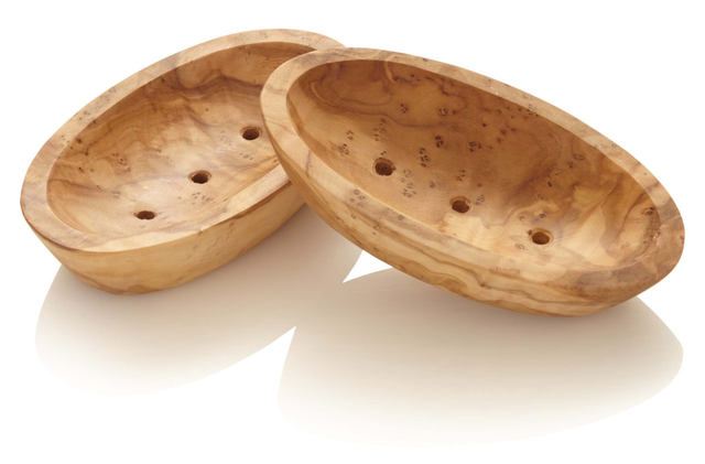Olivenholz-Seifenschale oval ca. 13 x 8 cm