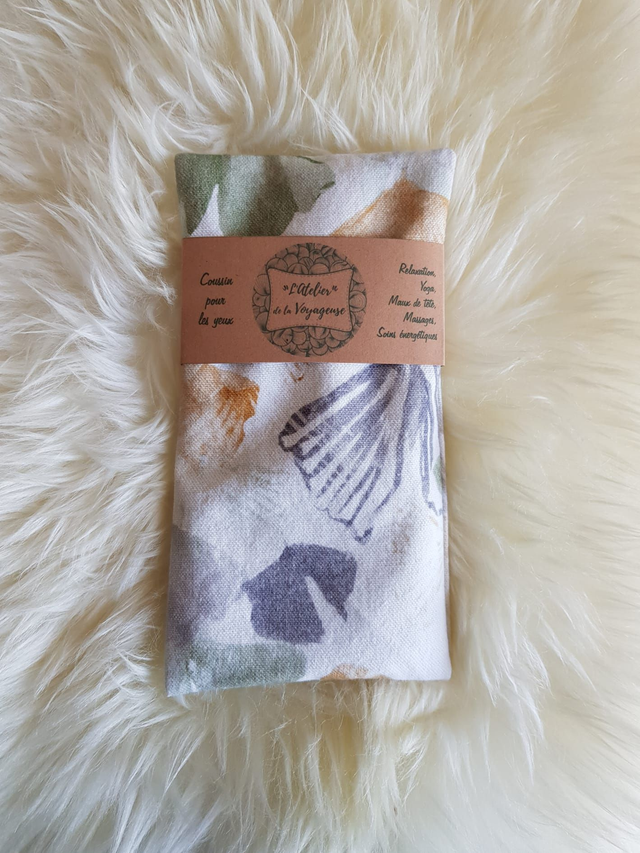 42 - Coussin pour les yeux - Ginkgos multicolores