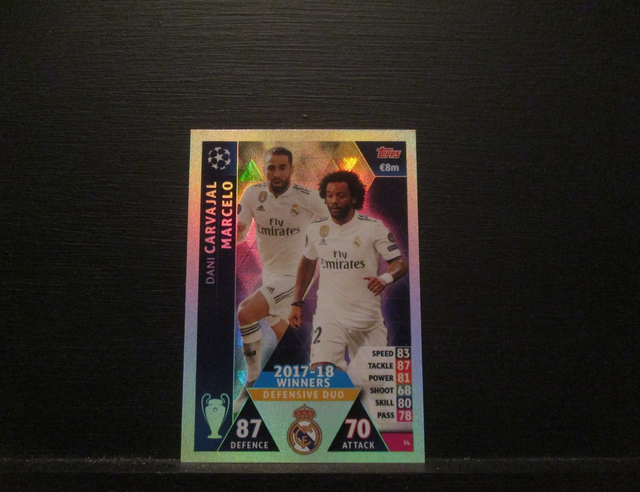 Dani Carvajal / Marcelo - UEFA Champions League Match Attax 2018/19 Original Trading Card #54