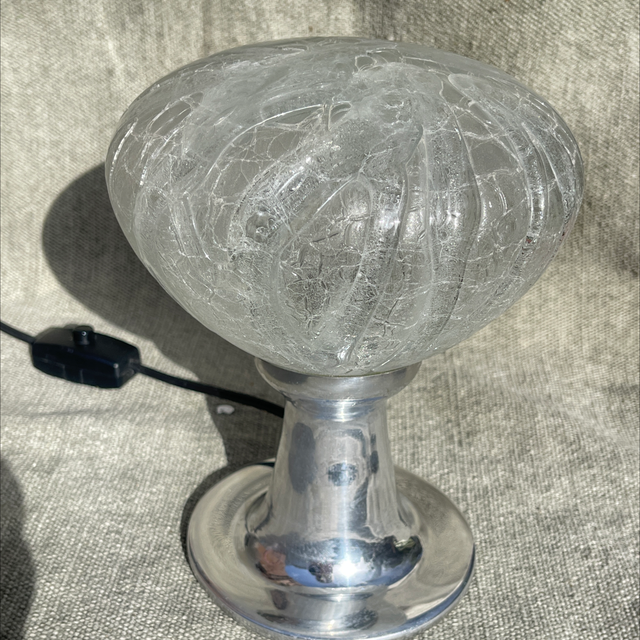  Space Age Glas Tischleuchte von Doria Leuchten 