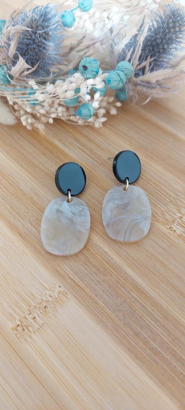 Boucles d'oreilles Allisa beige 