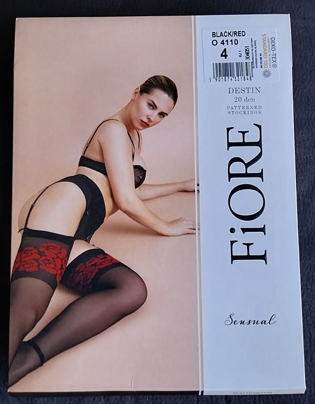 Bas noir fantaisie "Destin"