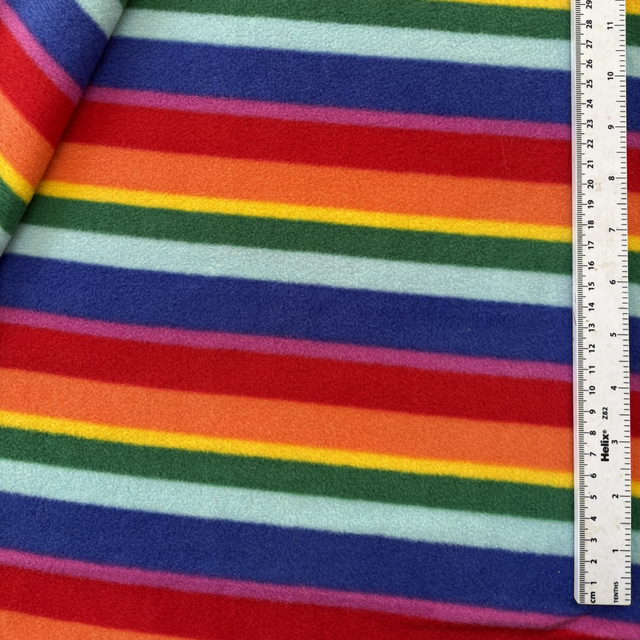 Rainbow Stripe Polyester Fleece