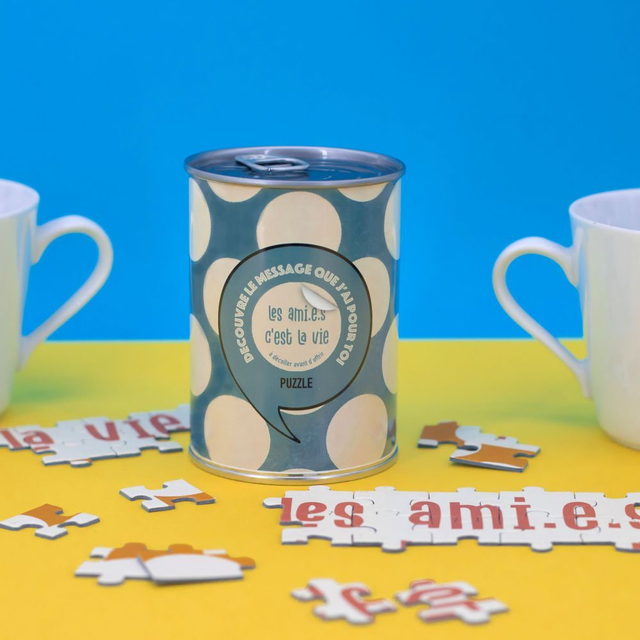 Puzzle à message "Les ami.e.s c'est la vie"