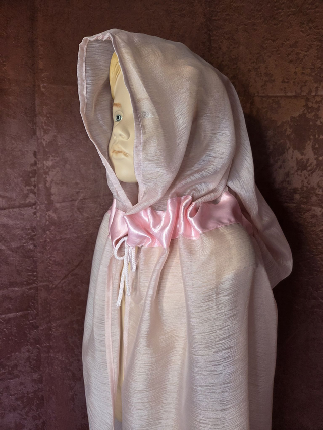 Cape de déguisement rose à lacet rose