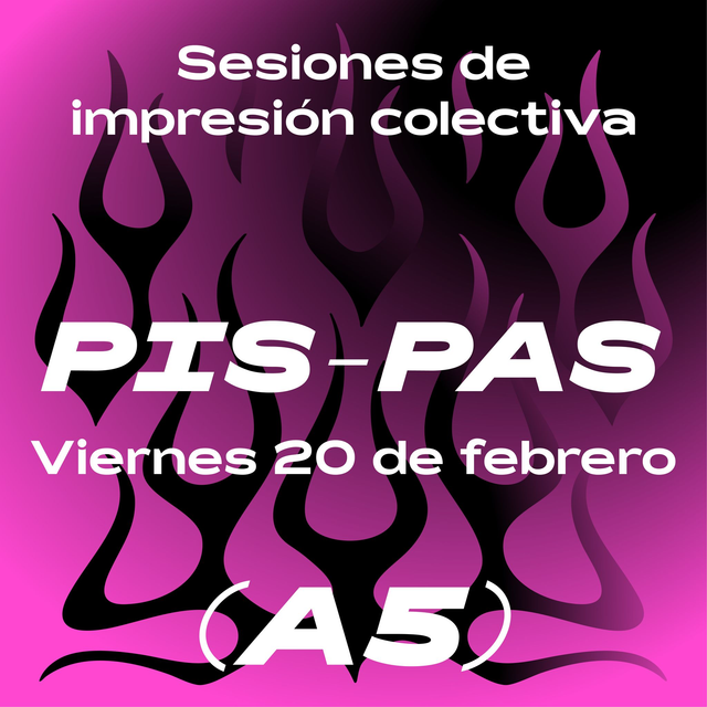 PIS-PAS: Sesiones de Impresión A5 a 2 tintas