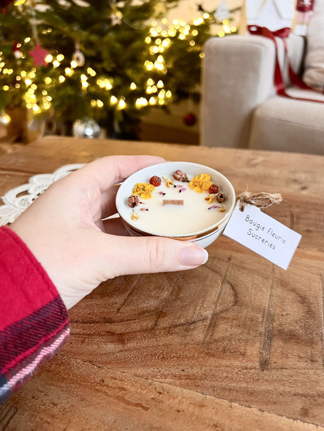 đ Bougie Sucreries - tasse Ă thĂ© "double liserĂ© or"