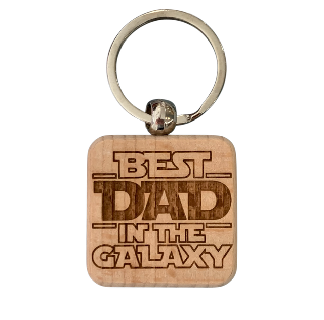 Best Dad In The Galaxy Double Sided Keyring