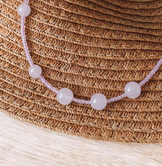 Colliers en quartz rose 