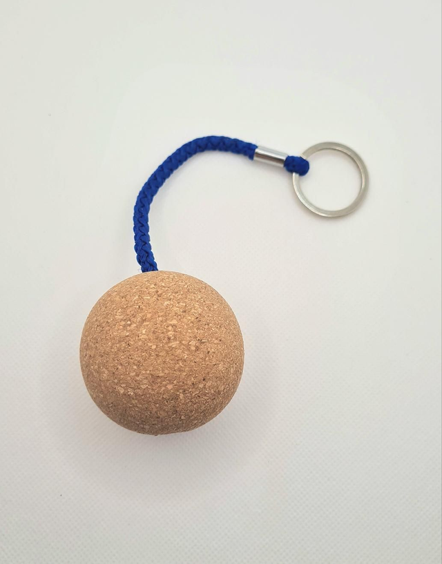Porte-clés "navigation" en liège brut