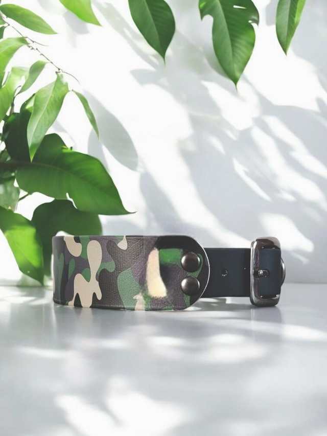 Collier pour chien en BioThane® Original USA. Camo / Noir 