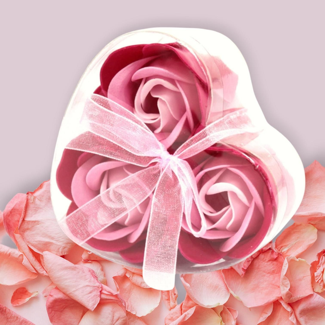 Coffret 3 roses à savon