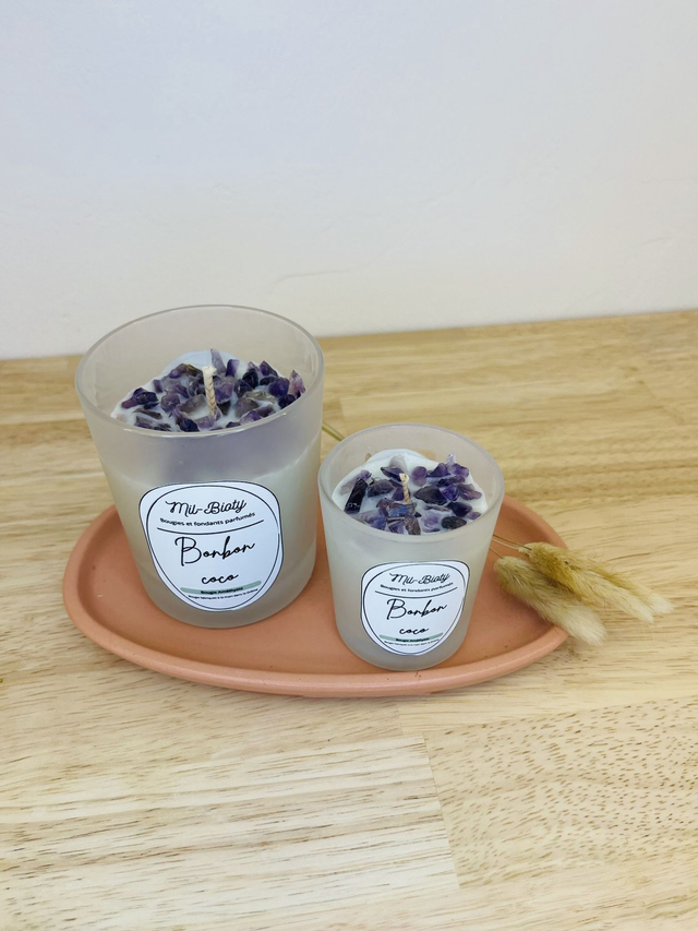 Bougie Améthyste : Bonbon coco