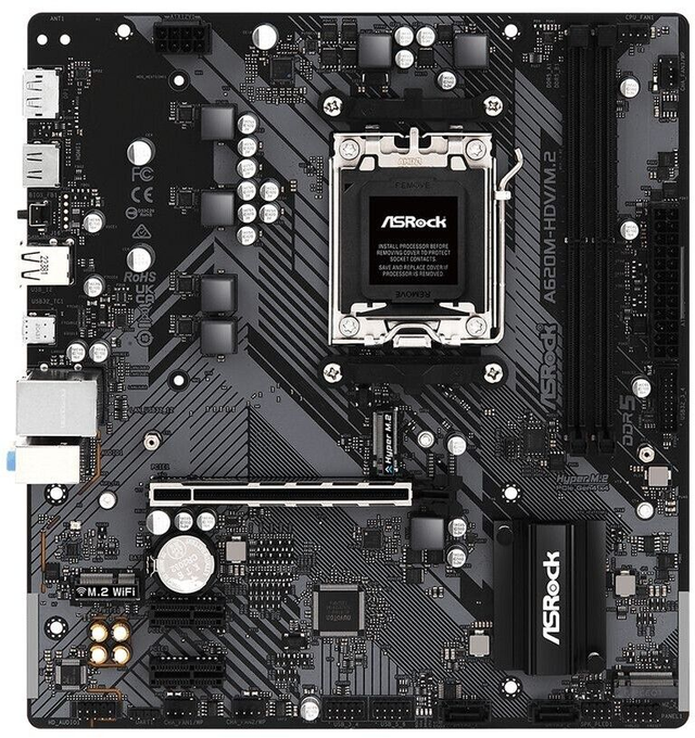 02.1.0015 – Scheda Madre ASRock A620M-HDV/M.2 AM5 – Entry Level per Ryzen 7000