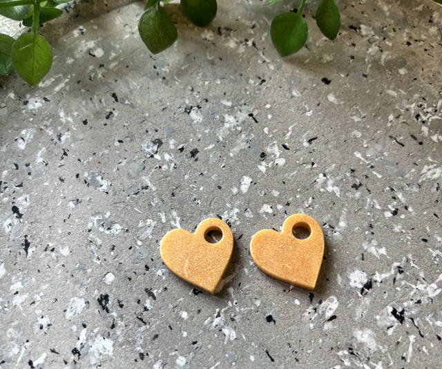 Pampilles cœur marron pour créoles