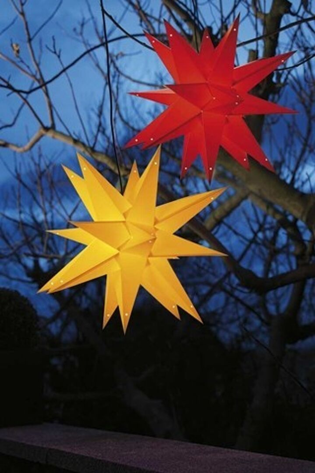 Yellow poinsettia for outdoor lighting