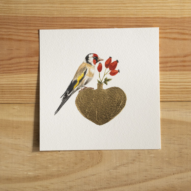 Aquarelle - chardonneret élégant