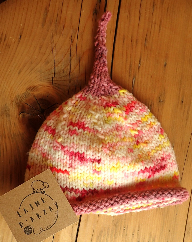 Bonnet naissance en laine mérinos