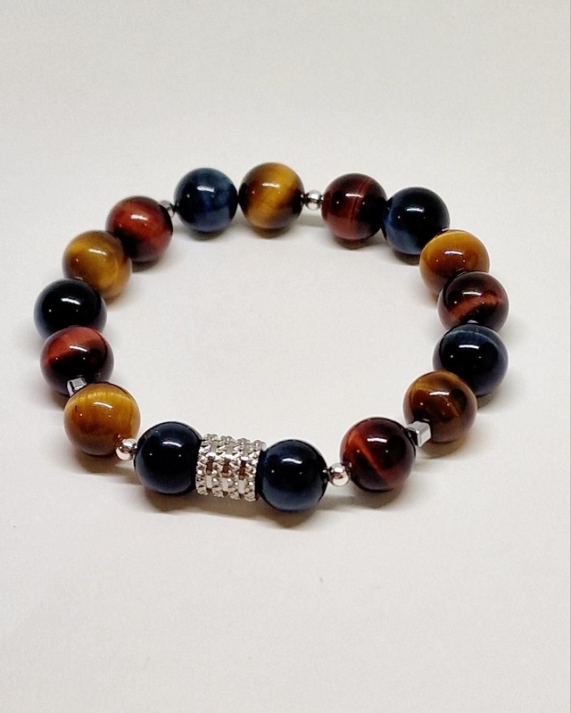 Bracelet de pierres 3 Œils en 1 cm