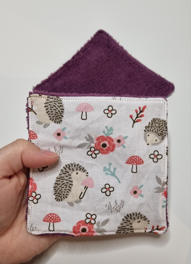 Lingette hérissons violet