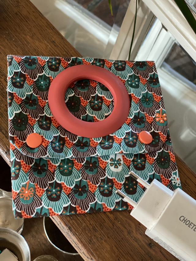 Pochette station de téléphone en coton