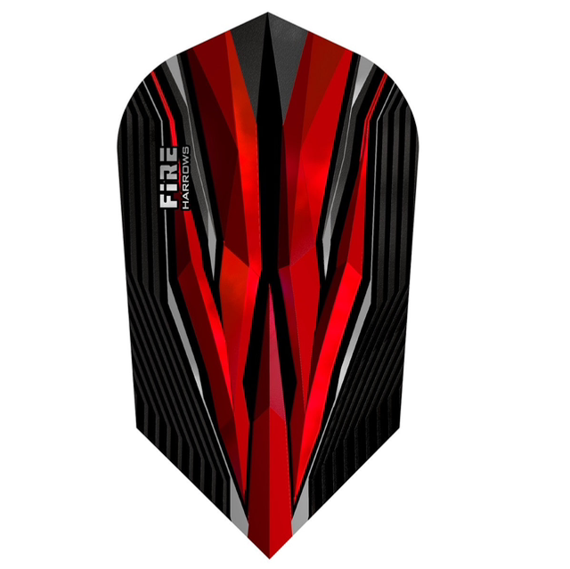 HARROWS FIRE RED SLIM DART FLIGHTS