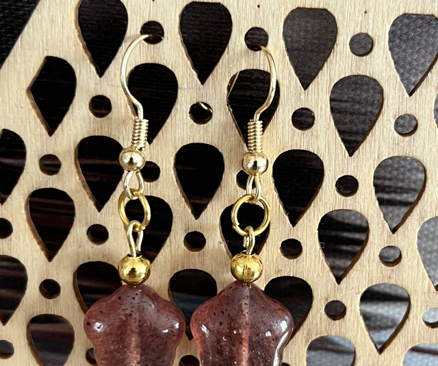 Boucles quartz fraise 