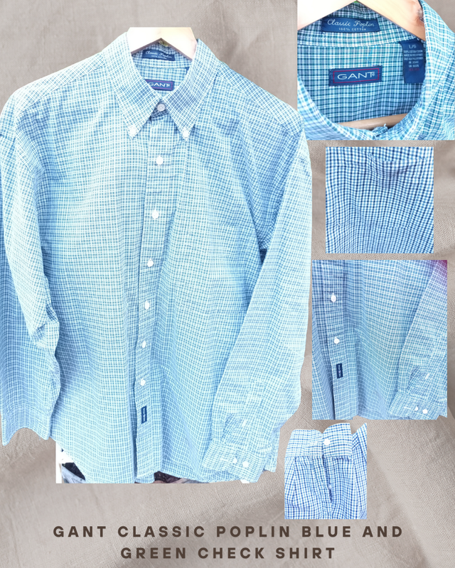 GANT - Green Check Oxford Shirt - XXL