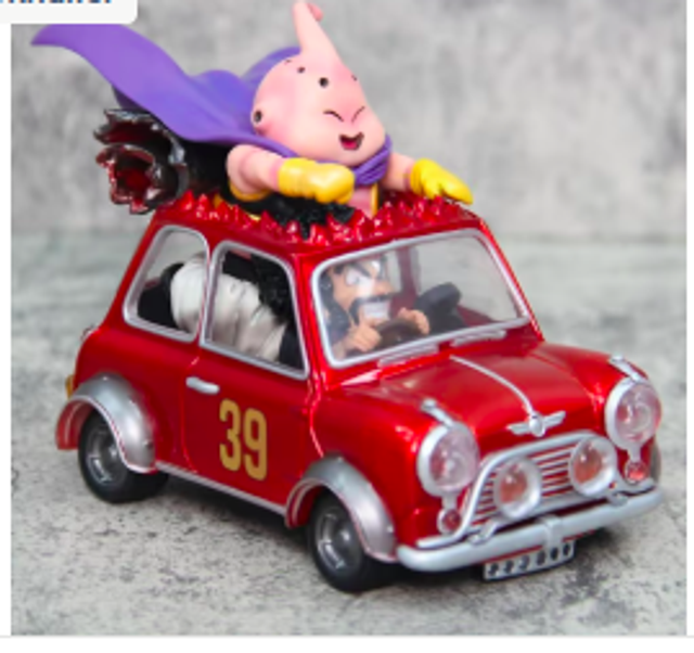 Dragonball Z collectors figuur Majin Buu in auto (12cm)