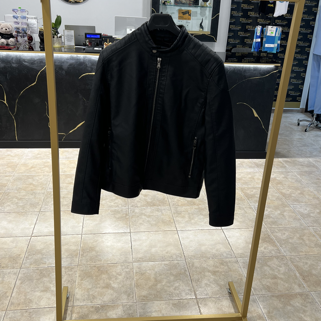 GIUBBINO ECOPELLE NERO P-1850-01