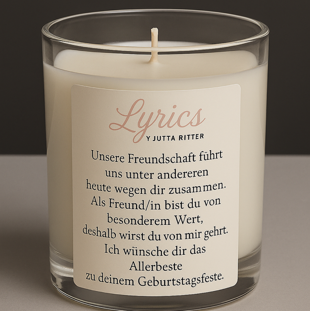 Duftkerze im Glas „Worte zum Anzünden“