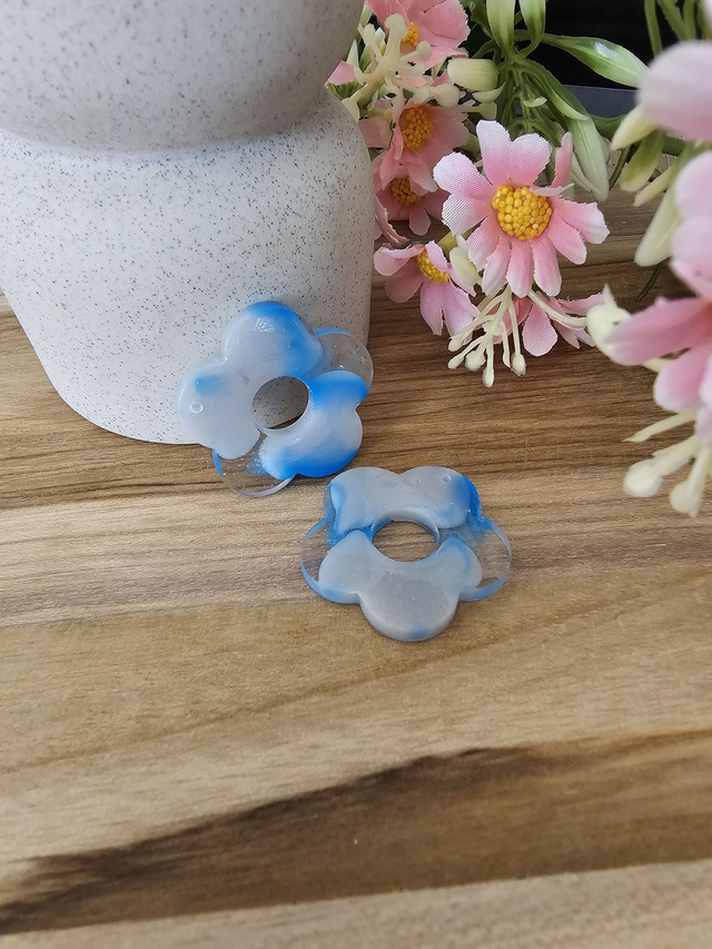 🏵️​FLOWER POP interchangeable Gris et Bleu🏵️