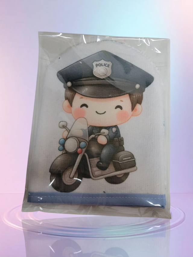 Gant de toilette policier artisanale 