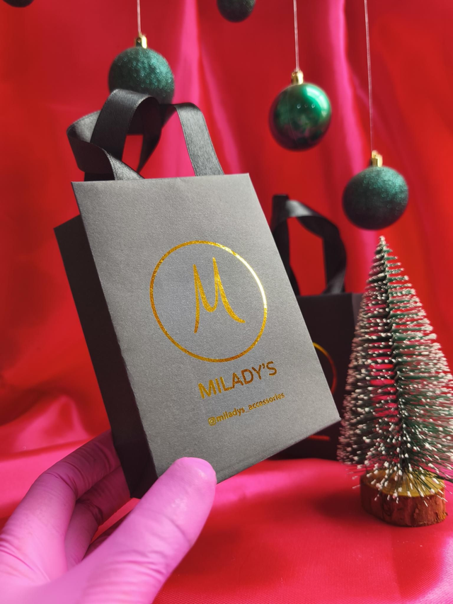 Bolsas negra 12x5x8 aplicación foil 110gr