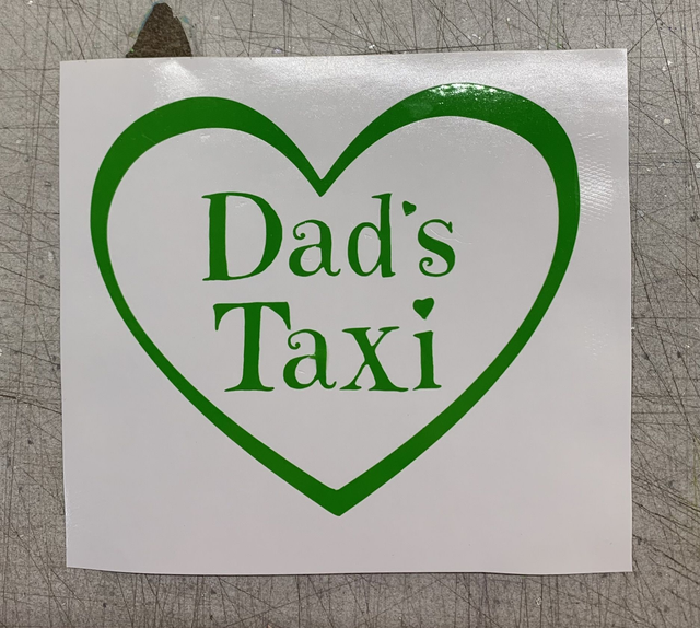 Dad's taxi sticker