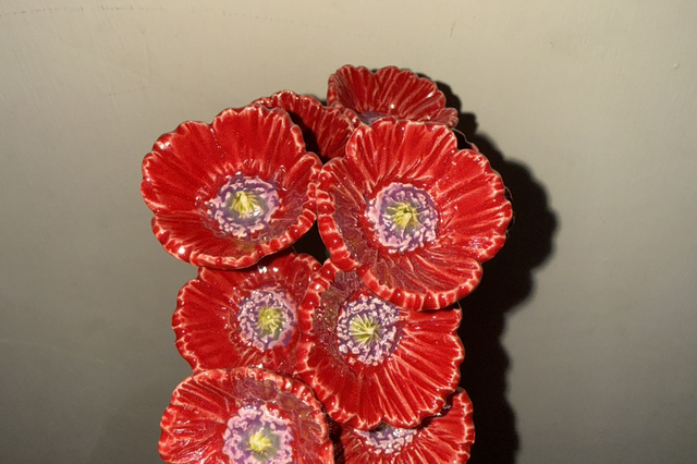 Ceramic Little Poppy - Red