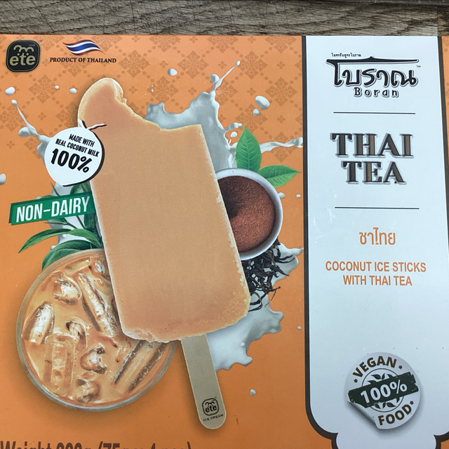 Thai Tea Coconut Ice Sticks 75gx4pcs