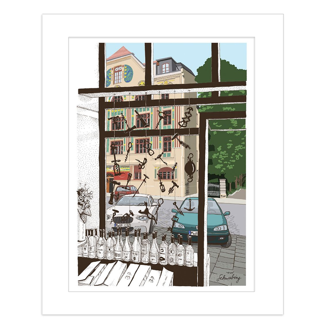 Weinladen, Optik Riess, Jugendstil, Ainmillerstrasse 