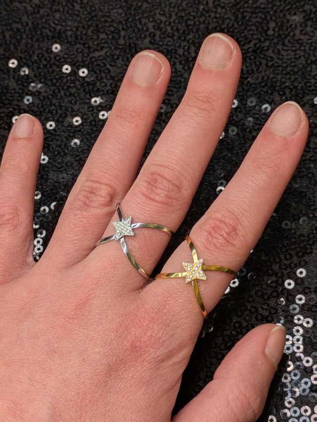 Bague zirconium étoile 