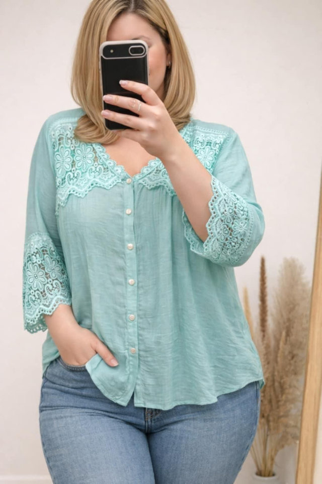 Chemise Thais bleu clair 