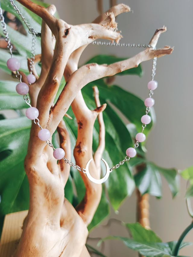 COLLIER - LUNA (lépidolite)