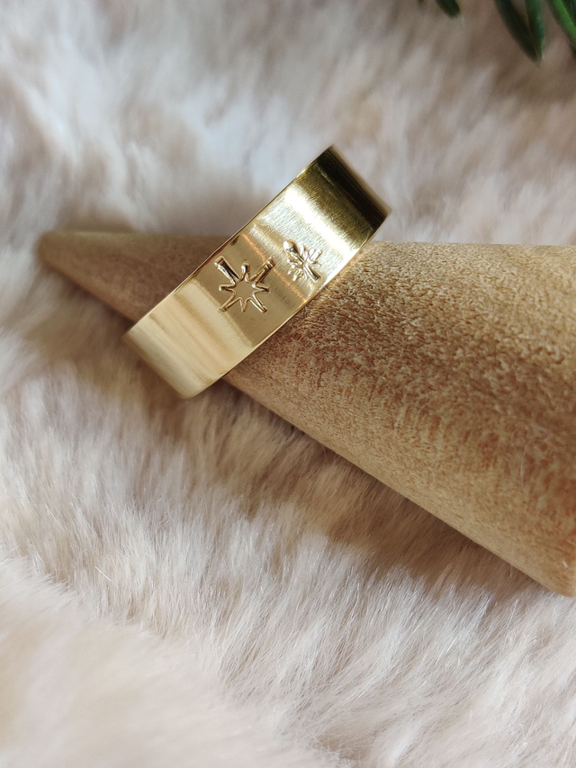 bague deux étoiles (laiton)