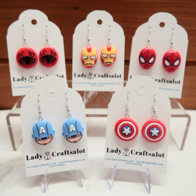 Superhero Earrings