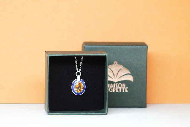 Collier émaillé Tamara | Citrine de Madère