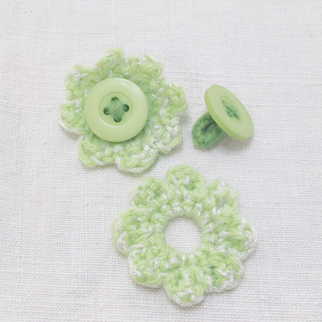 Boutons Anémone Vert noisettes