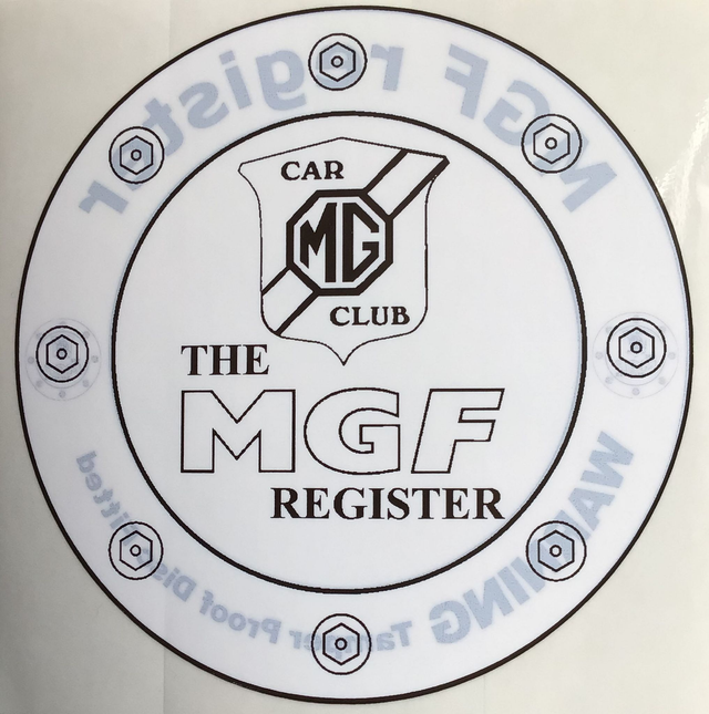MGF Register Tax Disc Holder