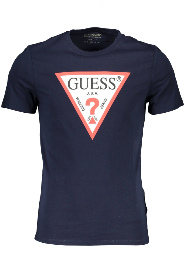 GUESS JEANS T-SHIRT MANICHE CORTE UOMO BLU